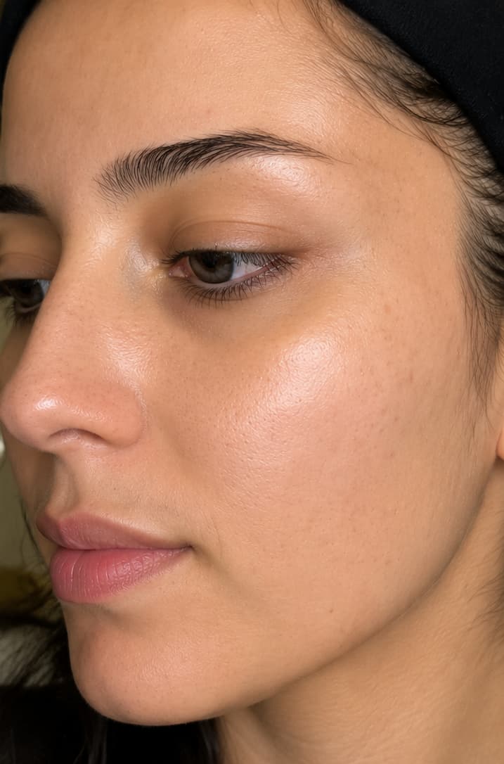 Peeling — amélioration de la texture cutanée — après